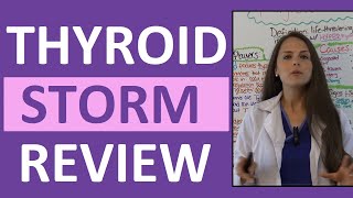 Thyroid Storm Nursing Pathophysiology NCLEX Review Thyrotoxic Crisis [upl. by Vevine]