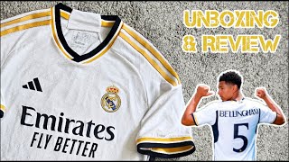 Real Madrid 202324 authentic home jersey HEATRDY Unboxing amp Review [upl. by Braynard]