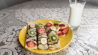 Receta de Crepas con Fruta Para Desayuno [upl. by Compte]