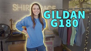 The Gildan G180 Adult Heavy Blend™ Adult 8 oz 5050 Fleece Crew  Full Review [upl. by Snapp]