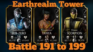 MK Mobile Earthrealm Tower 191 192 193 194 195 196 197 198 199  Talent Tree amp Equipment [upl. by Aieken234]