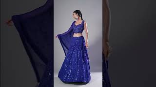 Blue Georgette Lehenga Choli  Perfect for Reception Wear [upl. by Cappello]