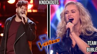 Patricia Van Haastrecht VS Johnny Bliss  The Voice Season 26 Knockouts  2024 [upl. by Nnylirej839]