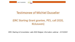 Michiel Dusselier ERC Starting Grant grantee call 2020 [upl. by Aidualc]