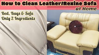 How to Clean Leather amp Rexine Sofa  Sofa Set Cleaning at home Easy Sofa Cleaning [upl. by Pressman]