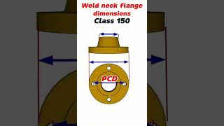 Weld neck flange dimensions 150 class shorts [upl. by Freeborn]