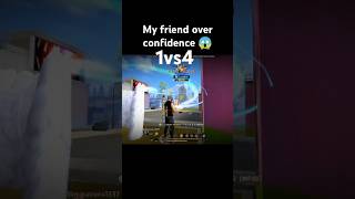 My friend over confidence 😱1v4 🤯 para Samsung A30 A40 A50 A60 shorts freefire gaming 1v4clutch [upl. by Arsi]