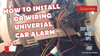 HOW TO INSTALL UNIVERSAL CAR ALARM [upl. by Johnny]