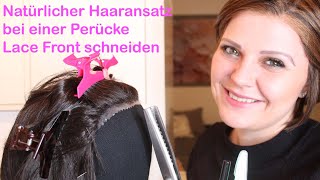 Natürlicher Haaransatz bei einer Perücke Lace Front schneiden [upl. by Zetram]