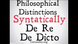 Syntactically De Re and De Dicto 90 Second Philosophy [upl. by Colfin321]