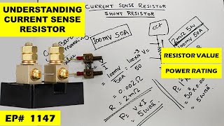 1147 Understanding Current sense resistor  shunt resistor [upl. by Atiuqahs]