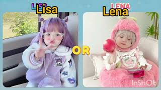 choose your favourite one Lisa or lena additionviralvideo choose trending dress lisaxlenafancy [upl. by Ahtreb]