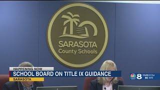 Sarasota school board votes to reject new Title IX guidelines potentially risking funding [upl. by Richard]