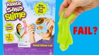 I Make Kinetic Sand Slime DIY Kinetic Sand Slime Kit Does it Work [upl. by Yecniuq]