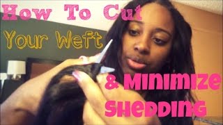 How TO Cut Your Hair Extension Weft To Stop Shedding [upl. by Sivek169]