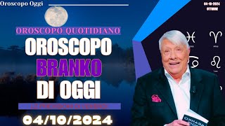 Oroscopo di Branko 4 Ottobre 2024 Cosa Dicono le Stelle per Te [upl. by Assennev]