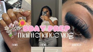 ✰bday prep vlog✰ come to my appointments with me hair lashes nails  more [upl. by Aibonez]