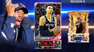 NEW SEASON 6 UPDATE NBA 2K Mobile Wembanyama Pack Opening [upl. by Adiene]