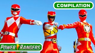 ALL Rangers Team Ups  Power Rangers Dino Charge Beast Morphers Super Ninja Steel  Crossovers [upl. by Alleirbag84]