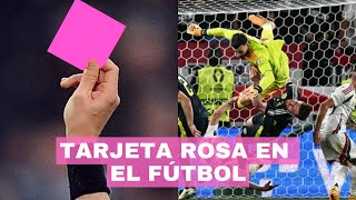 TARJETA ROSA EN EL FÚTBOL  Nuevas reglas del fútbol ⚽️ [upl. by Kolodgie298]