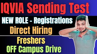 IQVIA Direct Test Hiring  OFF Campus Hiring  2022  2023  2024 Batch Hiring  Latest Fresher Jobs [upl. by Thedric855]