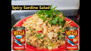 Spicy Sardine Salad Recipe  ငါးသေတ္တာသုပ် [upl. by Eaves740]