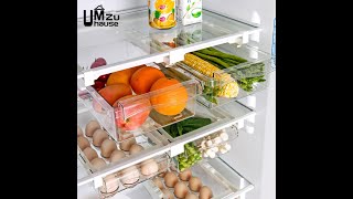 Fridge Drawer Box Eggs Fruit Vegetable Food Storage Slide Tray Case Refrigerator Divided Holder [upl. by Starbuck286]