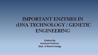 IMPORTANT ENZYMES IN GENETIC ENGINEERING rDNA technology MALAYALAM [upl. by Akeret]