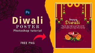 Diwali Poster Design In Photoshop For Social Media  creative Diwali Poster Design 2024 [upl. by Ellivro499]