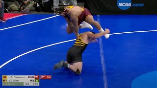 HWT Gable Steveson Minnesota vs Zach Elam Missouri [upl. by Aisekal]