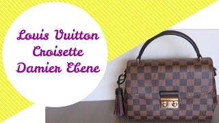 Louis Vuitton Croisette Damier Ebene  Review  Red Ruby Creates [upl. by Eednam559]