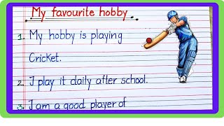 10 Lines on My Favourite Hobby  Essay on my Hobby in English  about my Hobby nehaessaywriting [upl. by Oaht]