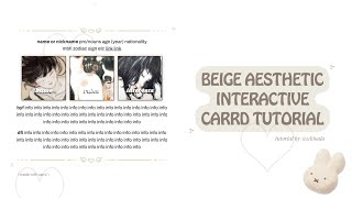 beige aesthetic interactive carrd tutorial ⁺ © to the owner [upl. by Reifinnej285]