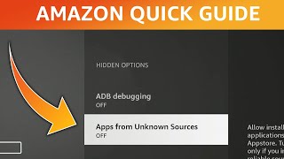 Fire TV Devices  How to Allow Apps from Unknown Sources [upl. by Danica]