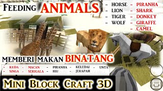 Mini Block Craft  Feeding animals [upl. by Astrid]