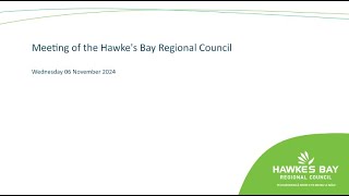 Meeting of the Hawkes Bay Regional Council Māori Committee 06 November 2024 [upl. by Hermosa]