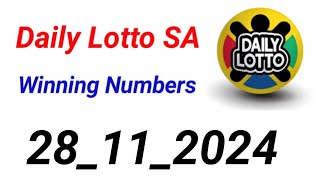 Daily Lotto SA Prediction 28112024 [upl. by Iur244]