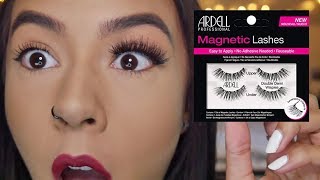 Trying Magnetic Eyelashes For The First Time  Ardell Magnetic Lashes [upl. by Whitford]