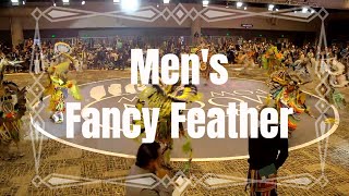 Mens Fancy Feather  2023 Hunting Moon Pow Wow  Powwowscom [upl. by Nylidam327]