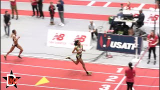 Ajee Wilson wins 800m at New Balance Indoor Grand Prix 2023 [upl. by Hukill]