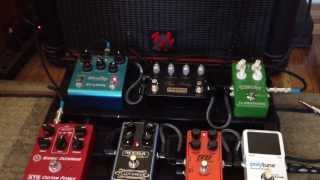 Pedalboard demo XTS Atomic Overdrive Mesa Flux Drive Empress Tape Delay [upl. by Isleen675]