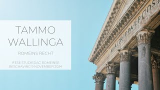 Tammo Wallinga  Romeins recht [upl. by Efthim155]