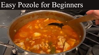 Mexican Food Easy Pozole for beginners Red Posole 2020 EL Pato Enchilada sauce Pork amp Hominy delish [upl. by Koser]