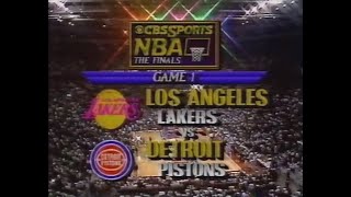 1989 NBA Finals CBS Intro Pistons vs Lakers [upl. by Orten]