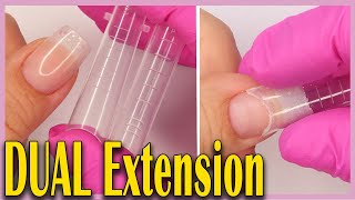 😱 Deja ya de SUFRIR con las FORMAS Tradicionales 👉Uñas con Moldes DUAL EXTENSION Gel y Acrílico [upl. by Gabbi]