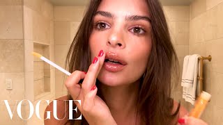 Emily Ratajkowski’s 5Minute Date Night Look  Beauty Secrets  Vogue [upl. by Eissalc]