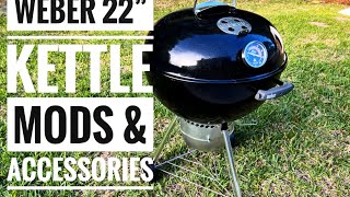 WEBER 22” KETTLE MODS amp ACC  Vortex  Slow N Sear  Tel Tru Thermometers [upl. by Pandora]