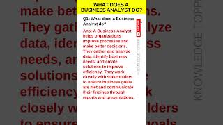 Business Analyst Interview Questions and Answers  What does a Business Analyst Do [upl. by Immac774]