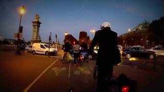 🚲 Daily Obs N°12 🎥  La rive droite cyclable à Paris 👍🏻 😎 18 octobre 2017 [upl. by Aleibarg]