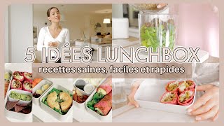 5 IDÉES DE LUNCH BOX petit budget  Recettes saines faciles et rapides  ANIBELLIE [upl. by Weikert155]